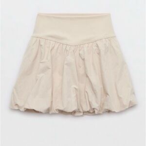 Aerie Cream Skater Skirt